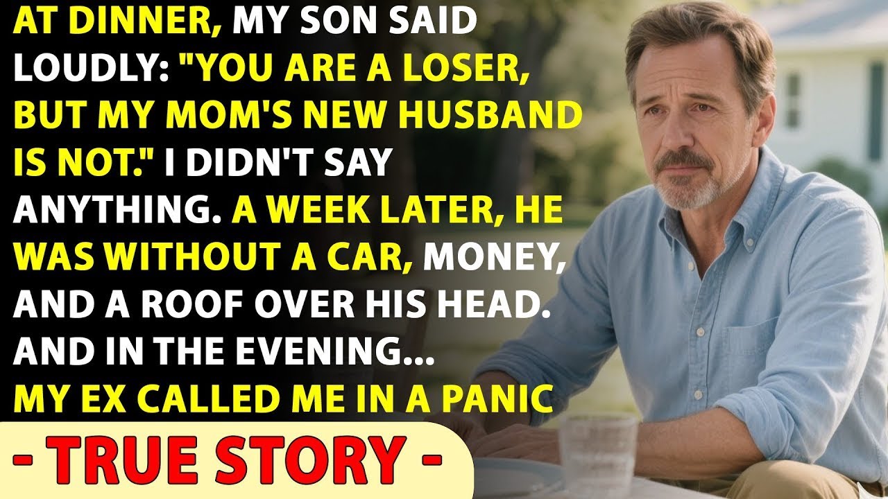 My Son Said Loudly at Dinner “You're a Loser, Mom's New Husband Isn't”. I Didn't Say Anything...