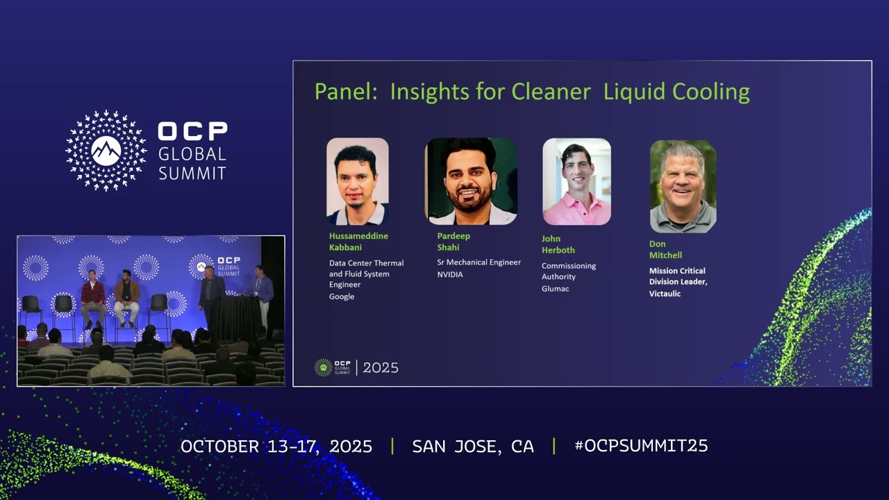 Panel Insights for Cleaner Liquid Cooling – Cleaning & Commissioning the TCS