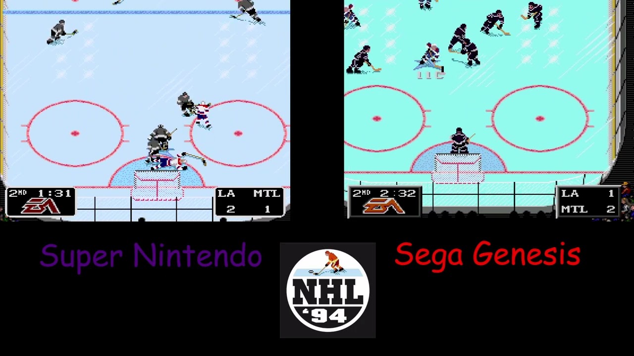 NHL 94 Super Nintendo vs Sega Genesis Comparison