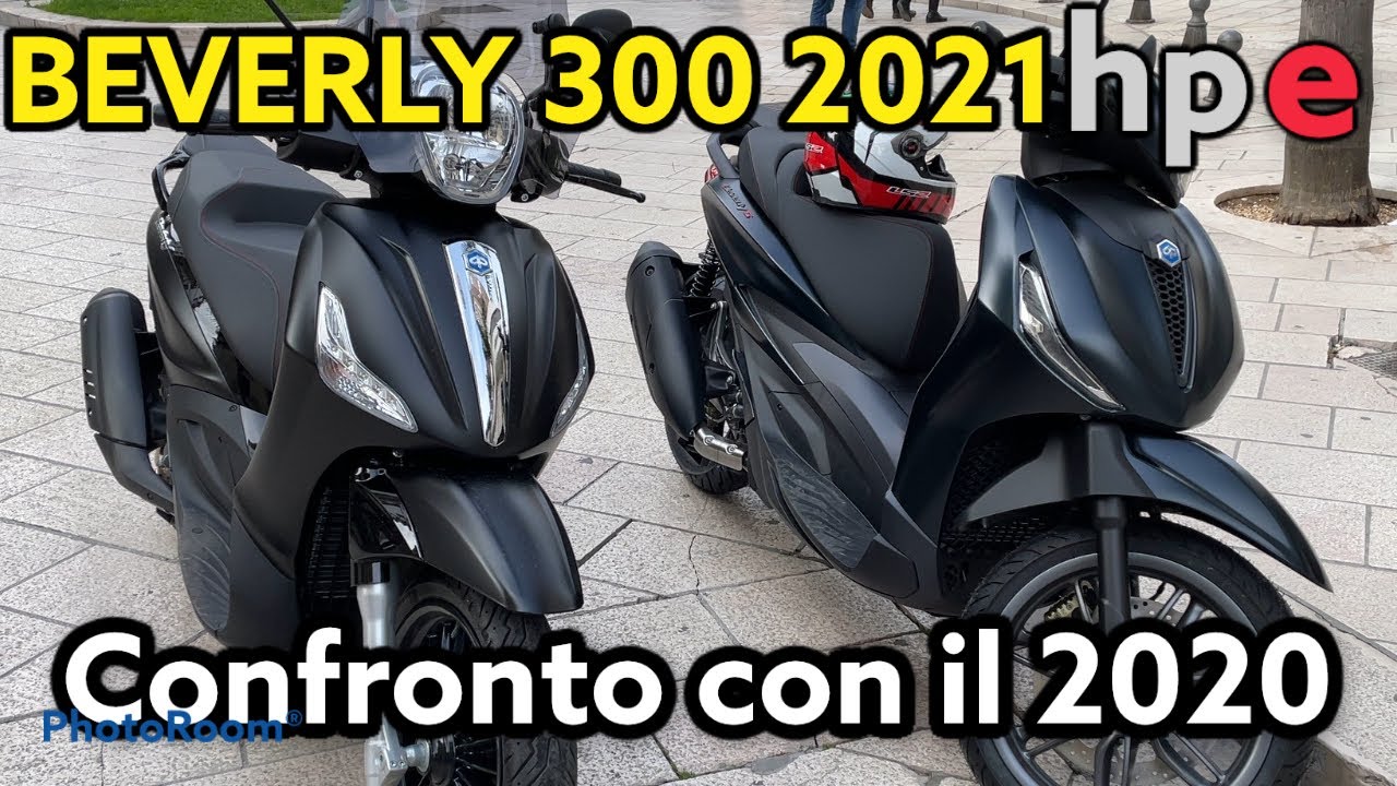 NUOVO BEVERLY 300 HPE 2021 Prima prova e confronto con il 2020 #PIAGGIO