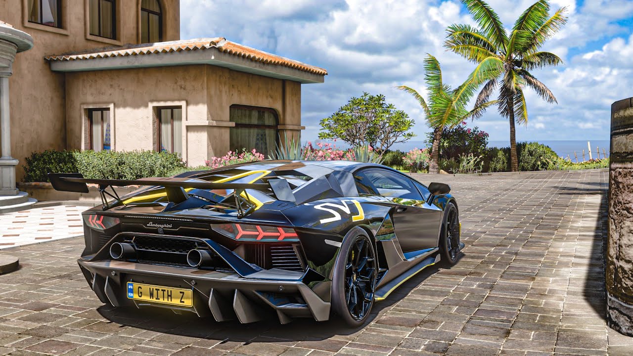 Lamborghini Aventador SVJ | Forza Horizon 5 | Steering wheel gameplay