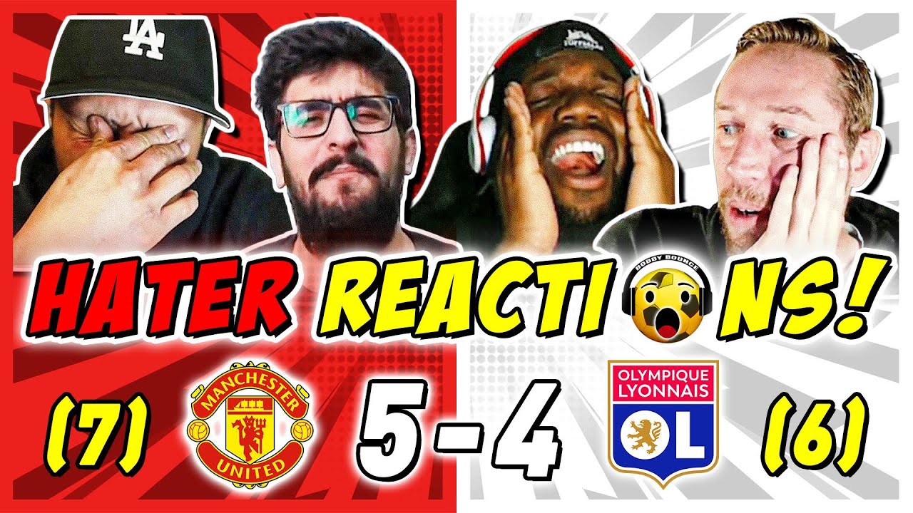 MAN UTD RIVALS & HATERS DEVASTATED 😫 REACTION TO MAN UTD 5-4 LYON | EUROPA LEAGUE FAN REACTIONS