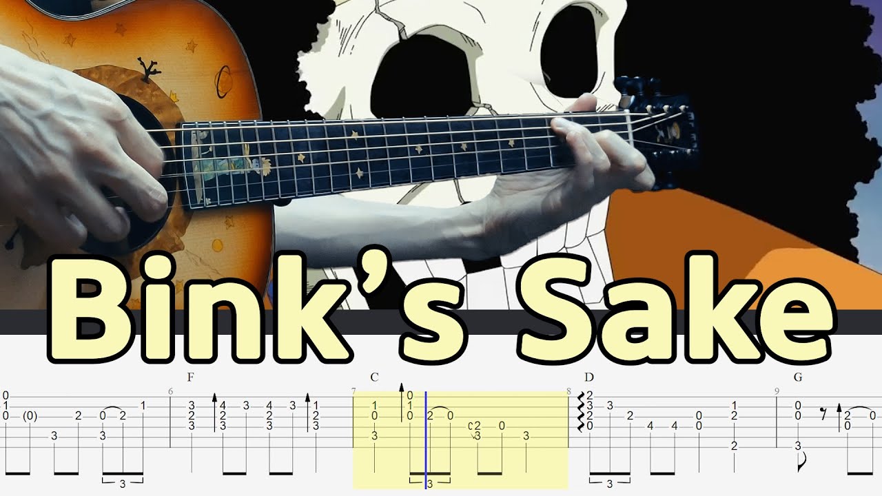 [Anime] One Piece – Bink's Sake. Fingerstyle Guitar Tabs