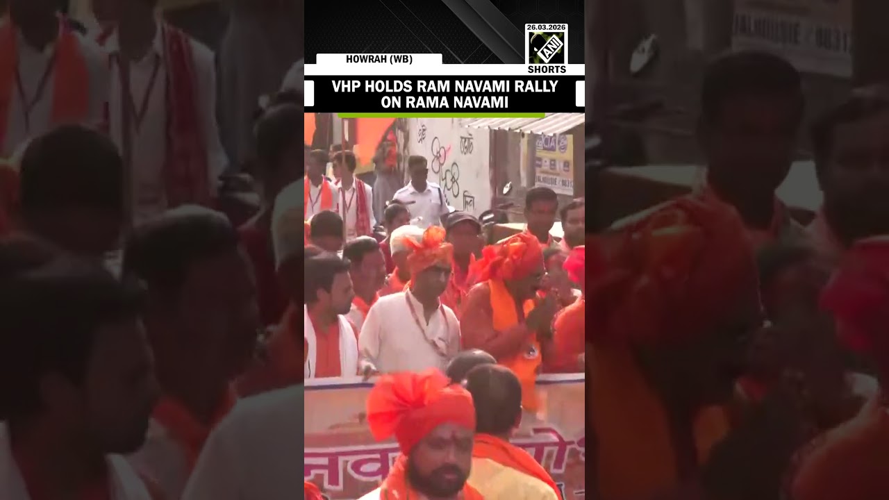WB: Vishva Hindu Parishad holds Ram Navami rally on Rama Navami in Howrah