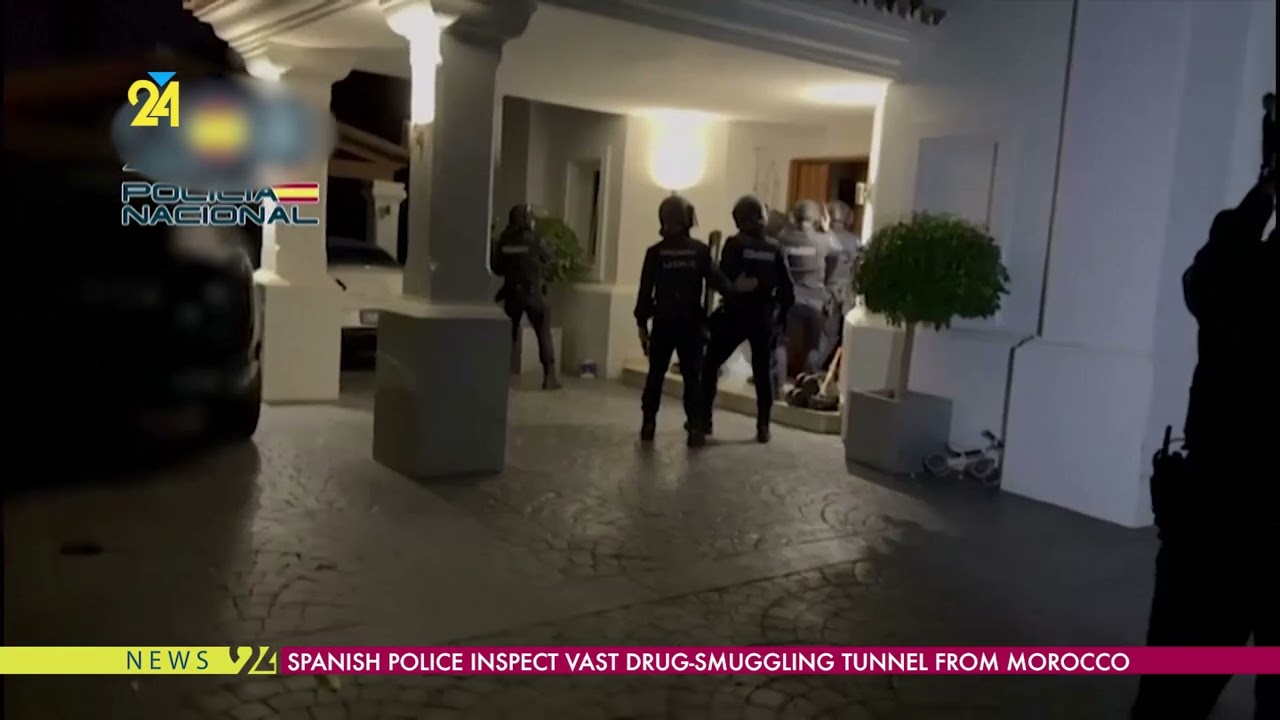 Spanish Police Inspect Vast Drug Smuggling Tunnel From Morocco