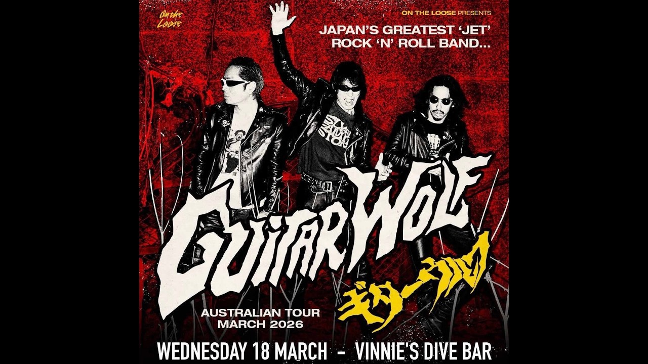 GUITAR WOLF (Japan) - Vinnies Dive Bar, Southport, QLD, Australia 18/3/2026.