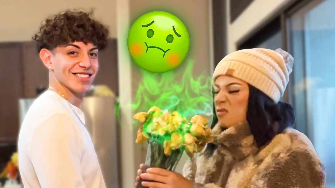 I Put Fart SPRAY In My Gf FLOWERS 🤮