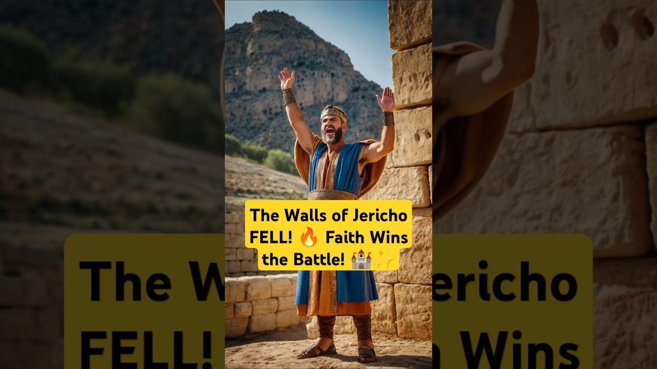The Walls of Jericho FELL! 🔥 Faith Wins the Battle! 🏰✨ #BibleStory #Joshua #Miracle