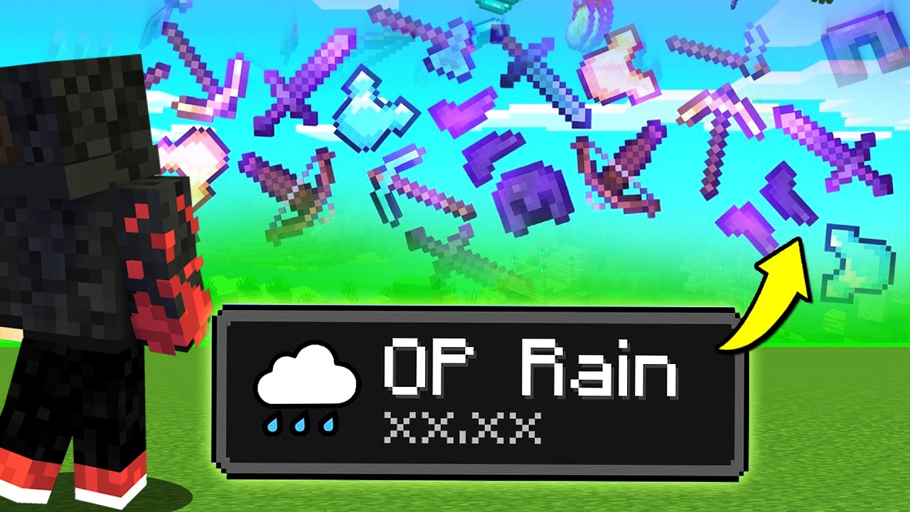 MINECRAFT BUT IT RAINS OP LOOT (Minecraft Bangla Gameplay)