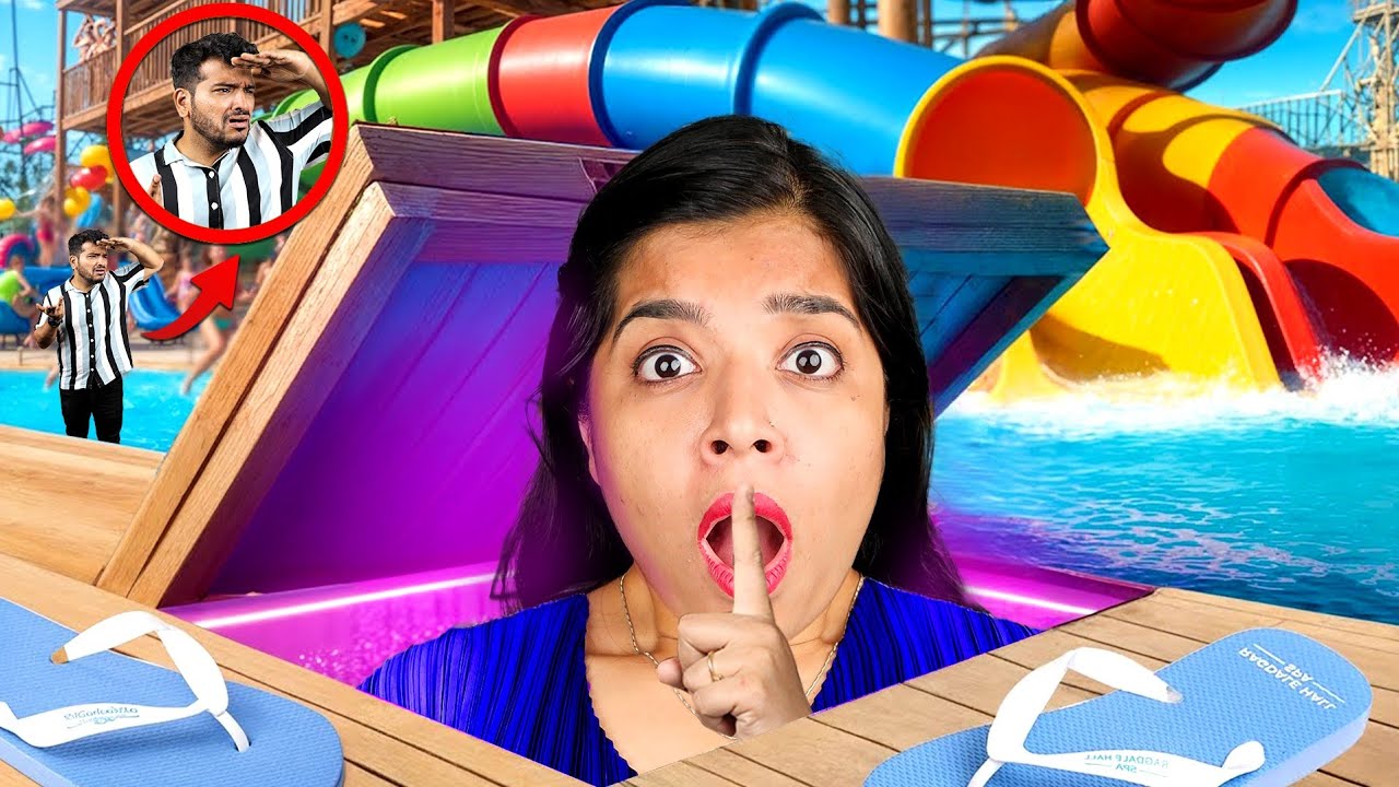 WE BUILT A SECRET ROOM IN WATERPARK YOU WOULD NEVER FIND! | SECRET CANDY STORE IN WATERPARK
