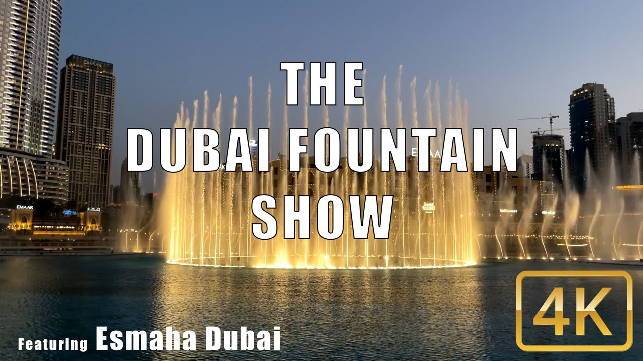 Dubai Fountain Show with Arabic Music | Burj Khalifa | 4K