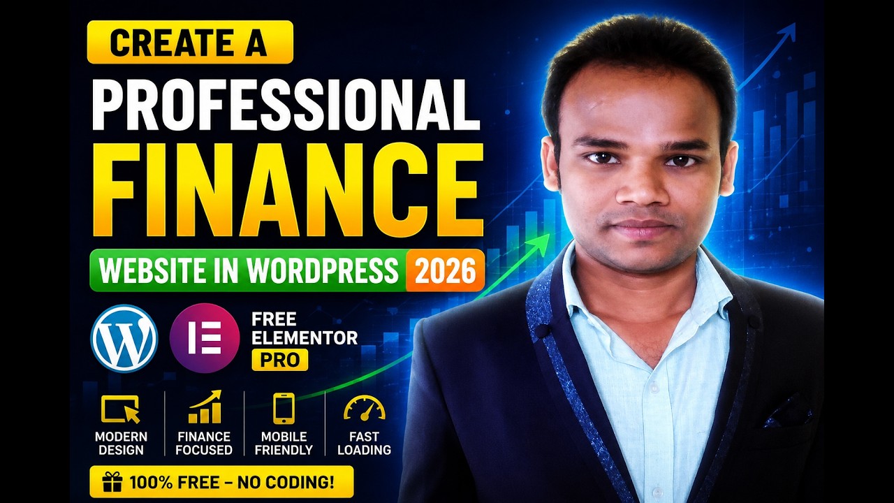Create a Finance Website in WordPress use Elementor with Download ElementorPro ver. free