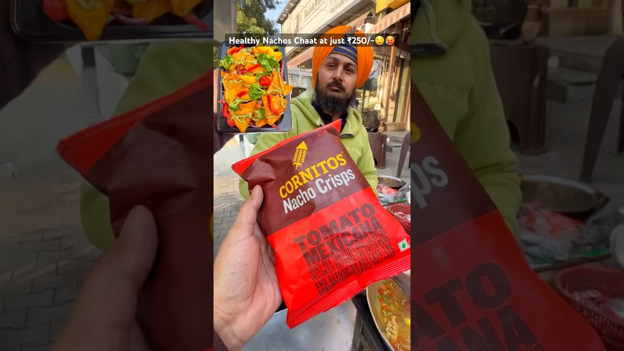 Veggie Nachos Chaat🤤❤️ at just ₹250/- #shorts #chaat #indianstreetfood