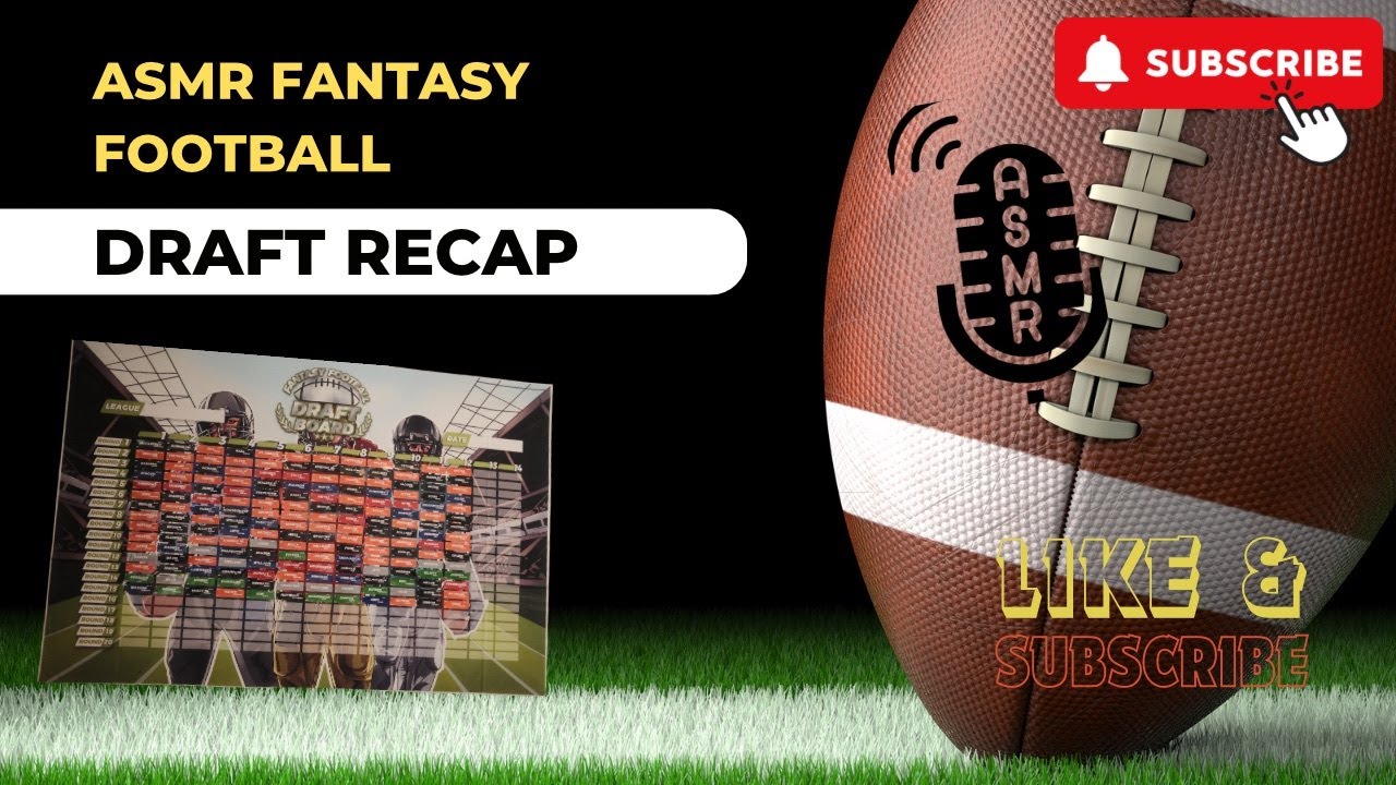 ASMR Fantasy Football 12 Team Full PPR Pick 8! Draft Recap! Who did I pick?
