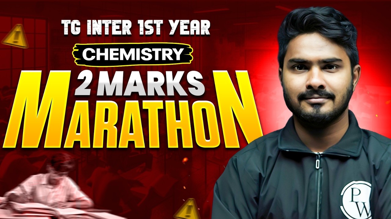 Jr Chemistry 2 Marks Final Revision Marathon 🔥 | Score 20 | TG Inter 1st Year | IPE 2026