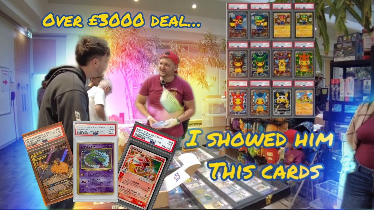 BIGGEST DEAL I Ever Done at a Card Show! Bristol Card Show Vendor POV Gold Star Gyarados Shining Mew