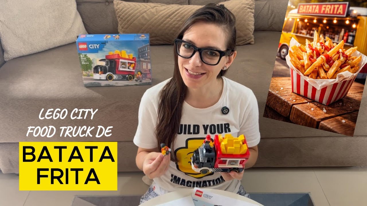 🎬 00023: LEGO City - Food Truck de Batata Frita 🚚🍟 (Unboxing 60488)