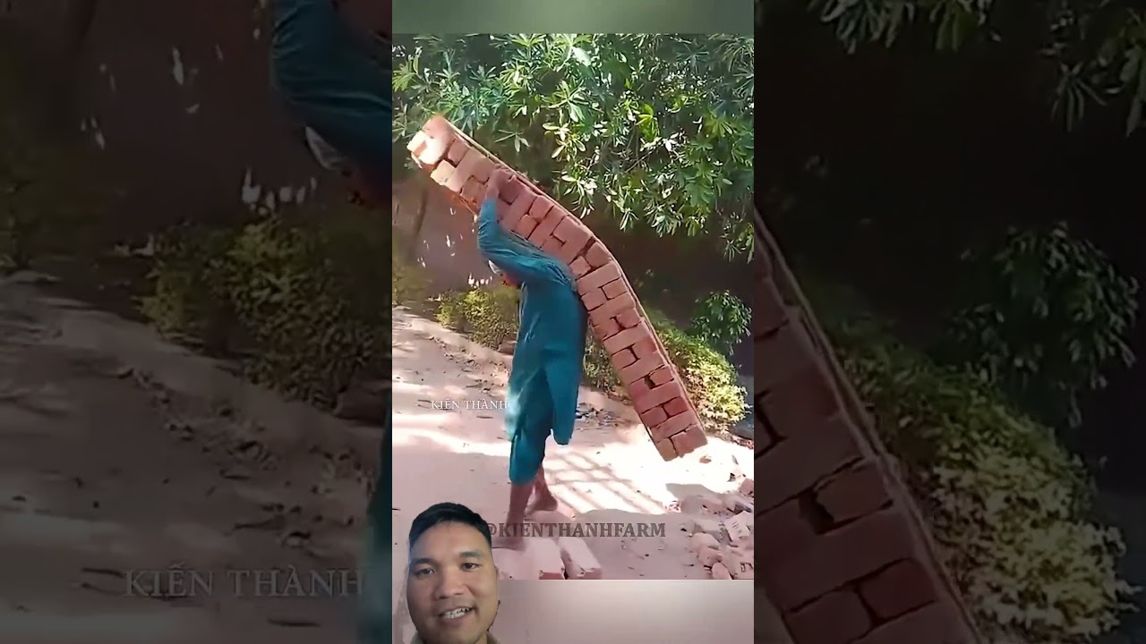 Anh Trai Cõng Gạch Lên Cầu Thang 