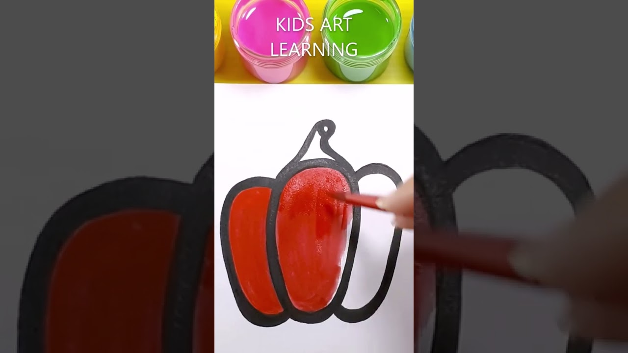 How To Draw A Bell Pepper | Easy Drawing Step By Step 😊 #Shorts