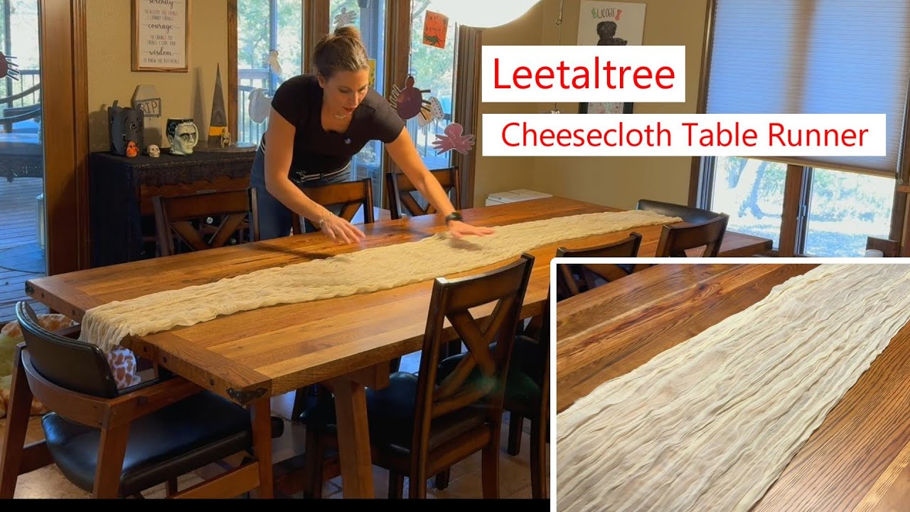 Leetaltree Cheesecloth Table Runner, cute for many occasions #tablerunner #tabledecoration #decor