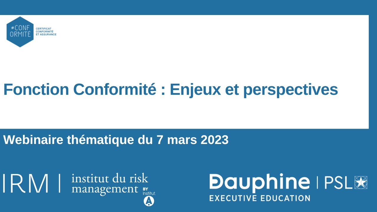 Replay Webinaire du 7 mars 2023   Conformité Mr Christophe Raballand