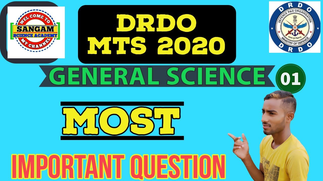 DRDO MTS PREVIOUS YEAR SCIENCE QUESTION || DRDO EXAM 2020||