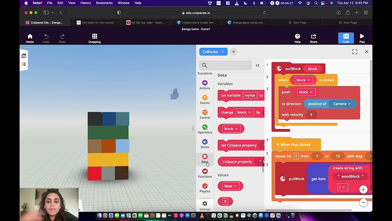 Jenga game using Co Spaces Edu App!