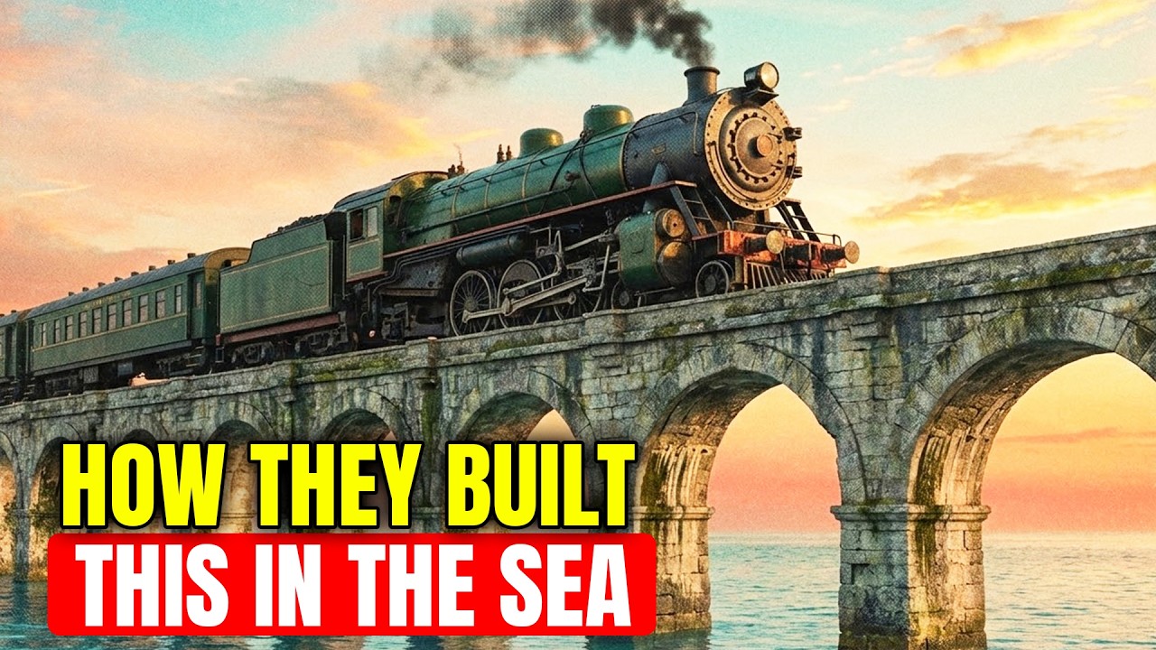 Trains RIDE OVER WATER! Absurdity of Official Story. How Did They Pour Tons of Concrete in Ocean?
