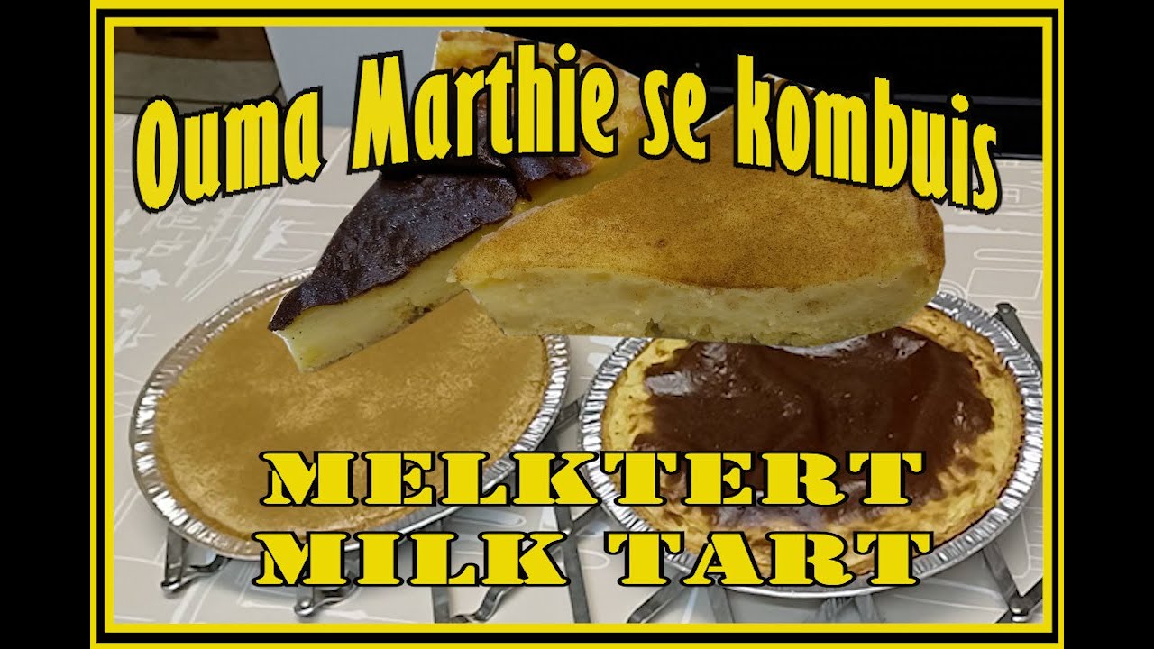 Melktert, Milk tart, Gebakte melktert