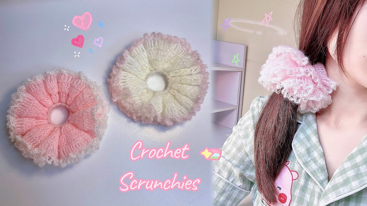 Crochet Scrunchies ♡| Cute & Easy | Móc Len Dây Buộc Tóc Xinh Xắn
