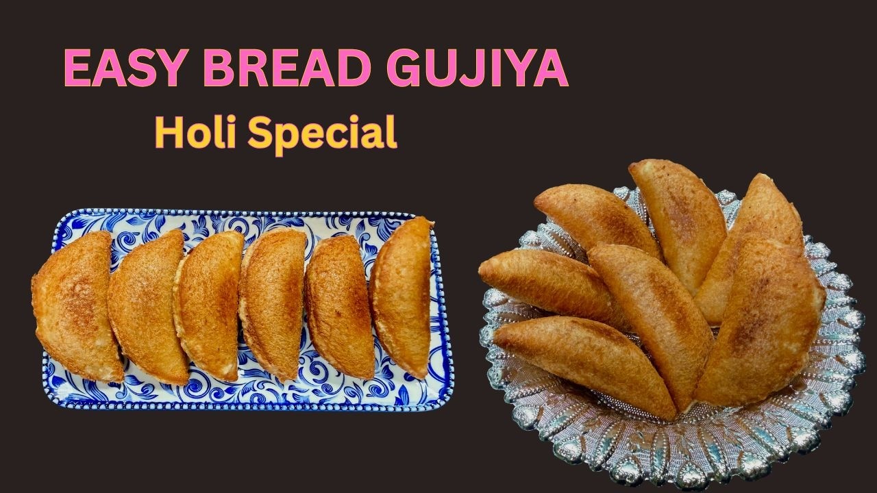 ঝটপট ব্রেড দিয়ে গুজিয়া বানিয়ে নিন II Quick Bread Gujiya Recipe II Holi Special Gujiya Recipe
