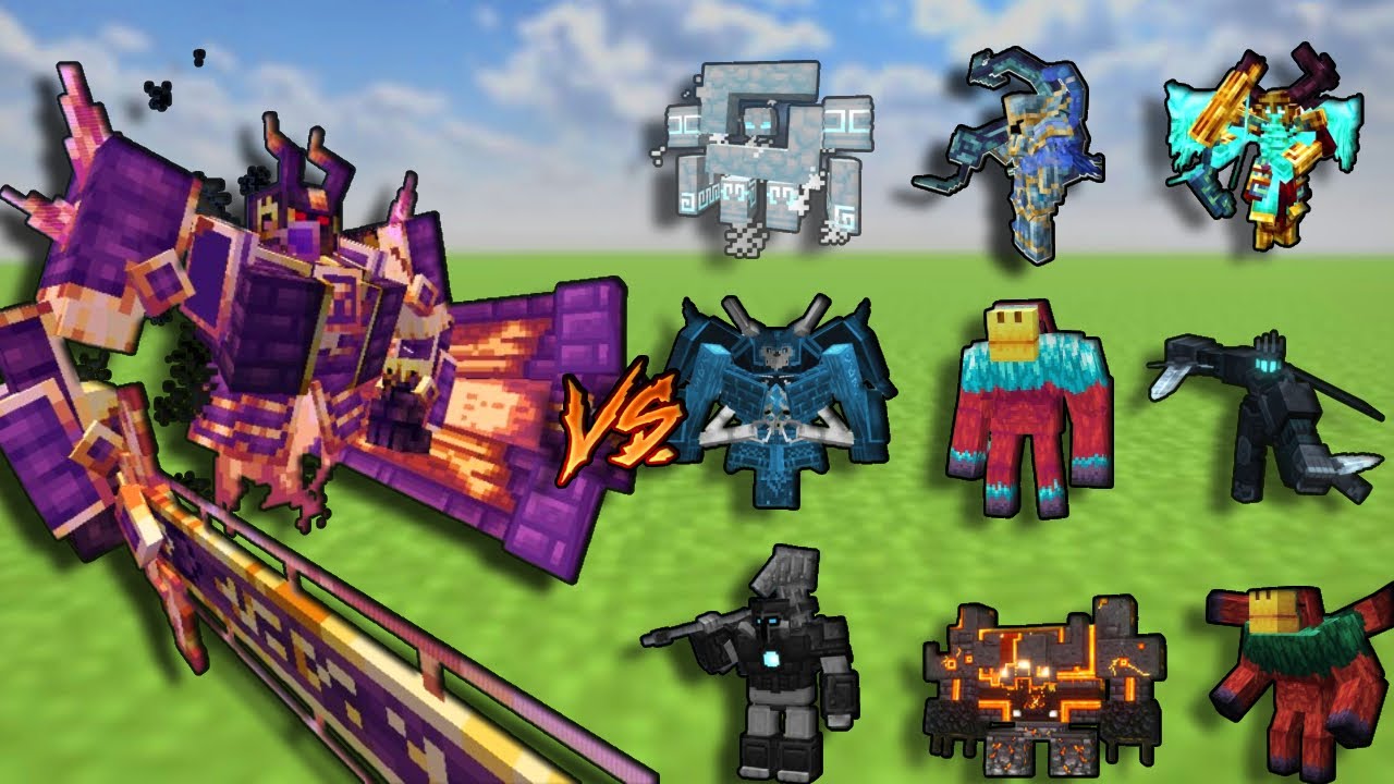 Enchanted IGNIS Vs 9 STRONGEST Bosses | Minecraft mobbattle