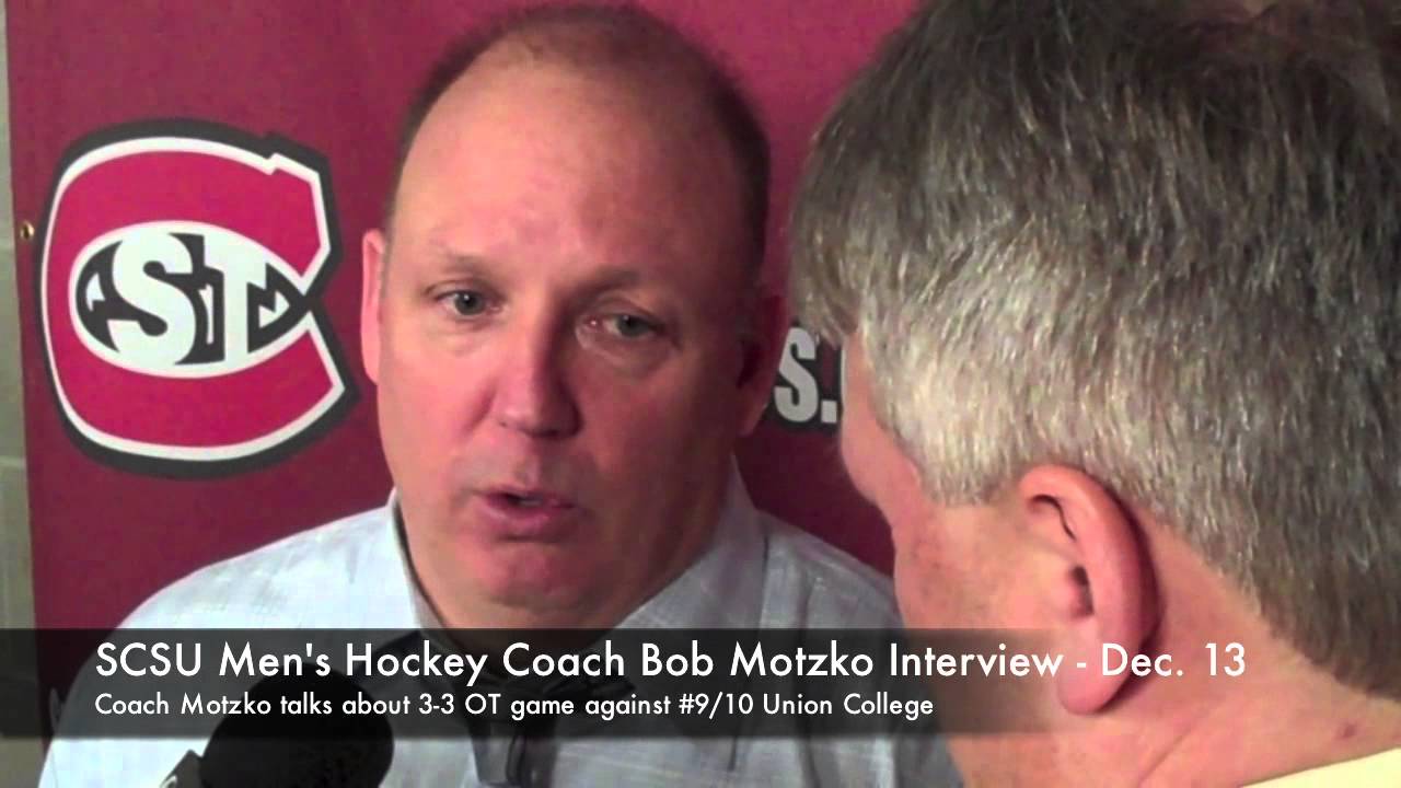 St. Cloud State Men's Hockey Coach Bob Motzko Interview on Dec. 14, 2013