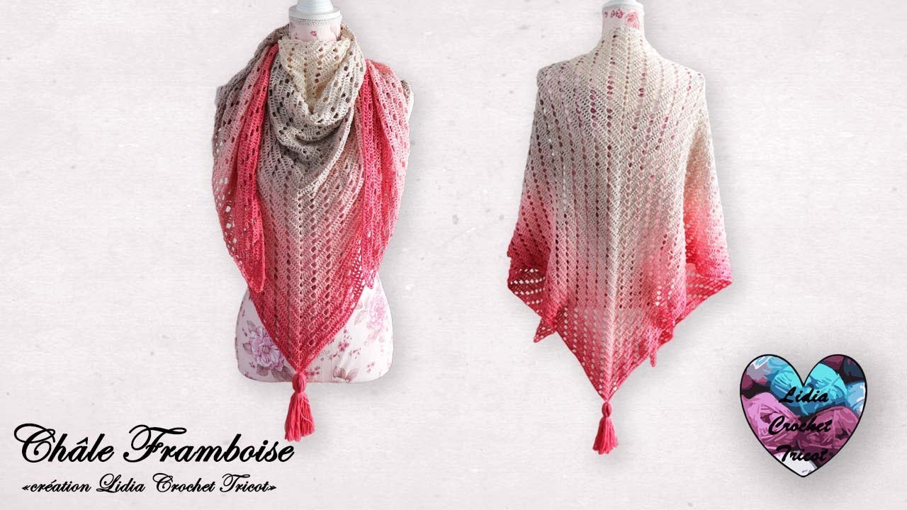 Châle Framboise crochet tutoriel 