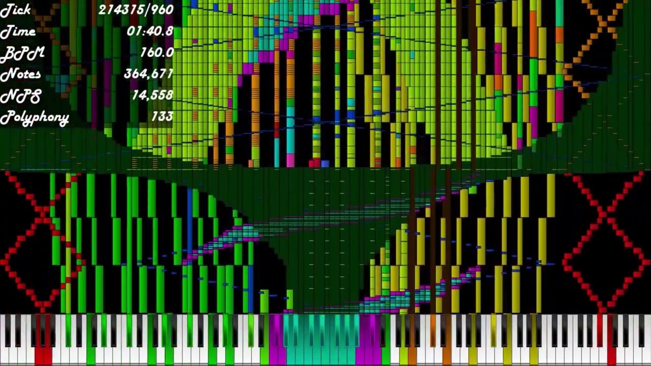 [Black MIDI] Heart And Soul Merged 33.47 Million Notes - LucasMIDI & Carlos S.M.