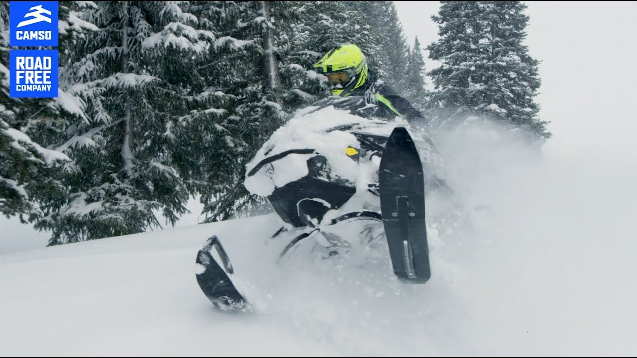 Experience the Camso Epic 280 snowmobile track in deep snow with Steve Martin
