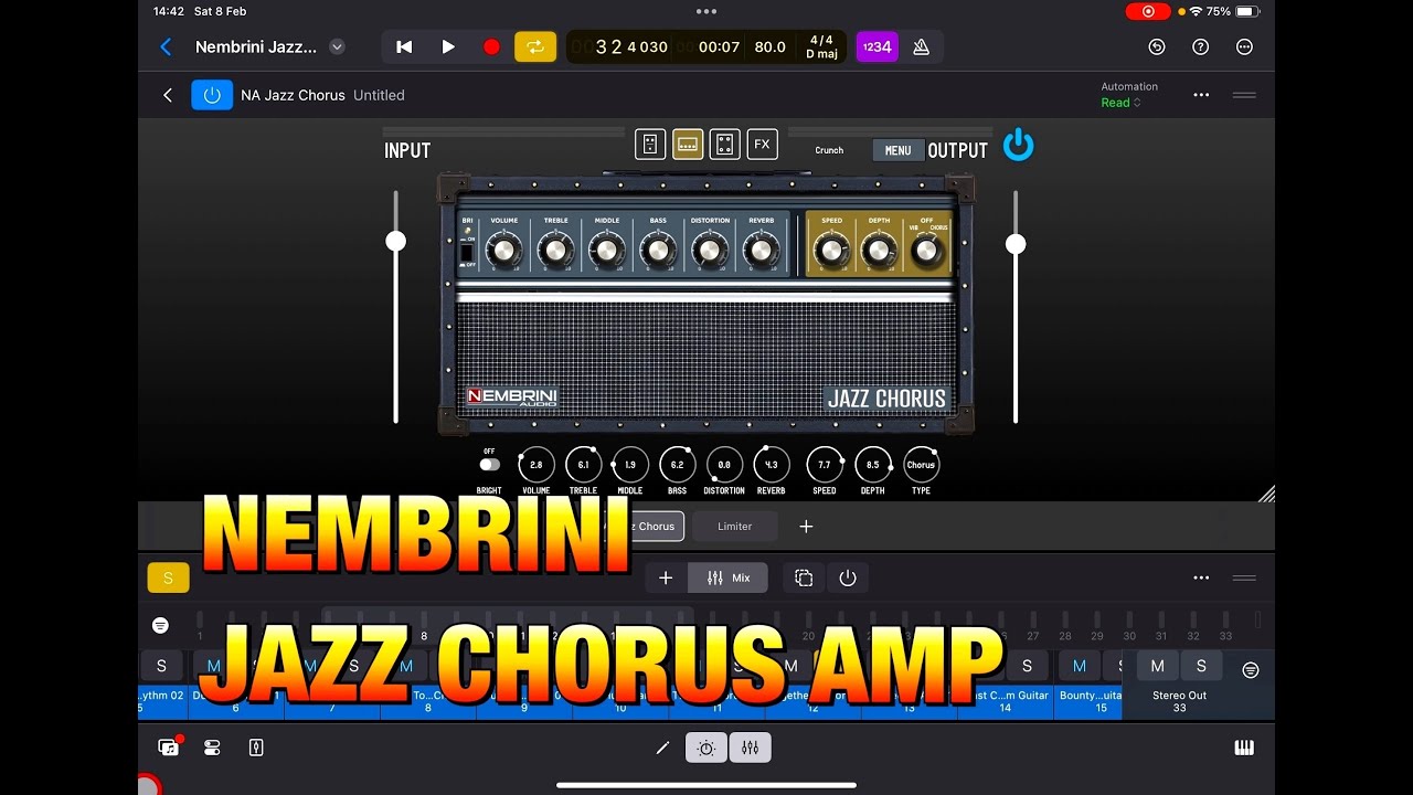 Nembrini Jazz Chorus Guitar Amp - This Is So Good - Walkthrough & Demo for the iPad