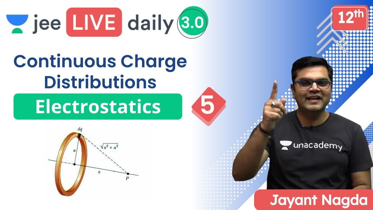 JEE: Electrostatics L5 | Field due to Continuous Charge Distributions | Unacademy JEE | Jayant Nagda