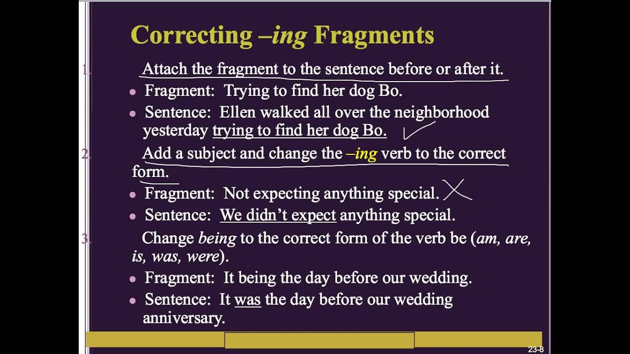Sentence Fragments