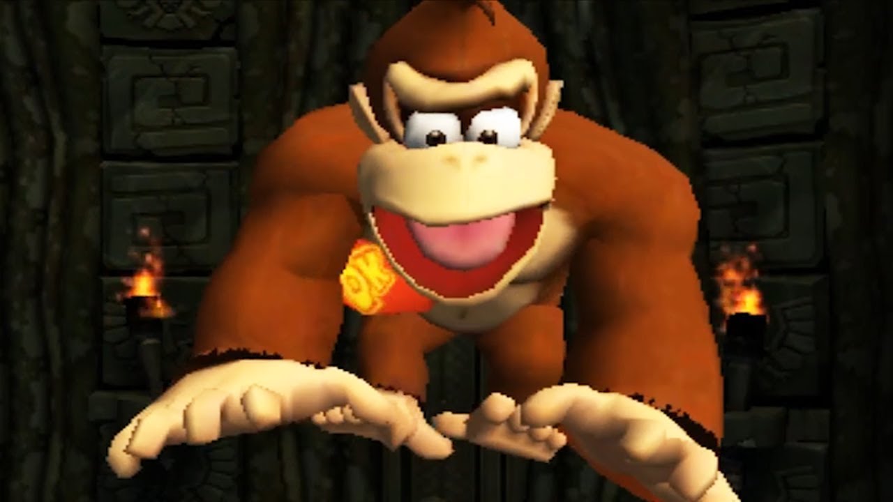 Donkey Kong Country Returns 3D - Walkthrough World 3 Ruins Mirror-Mode (No Damage)