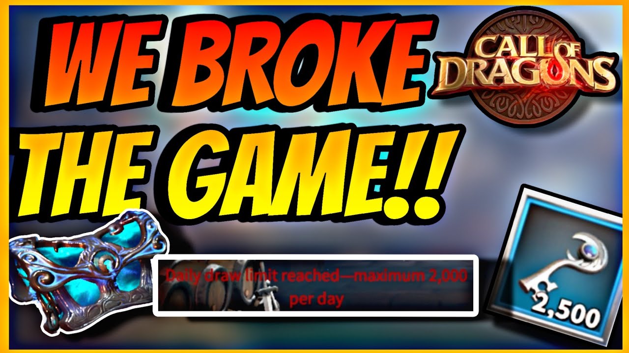 2500 Key Opening MAX LIMIT Part 1 | Call of Dragons