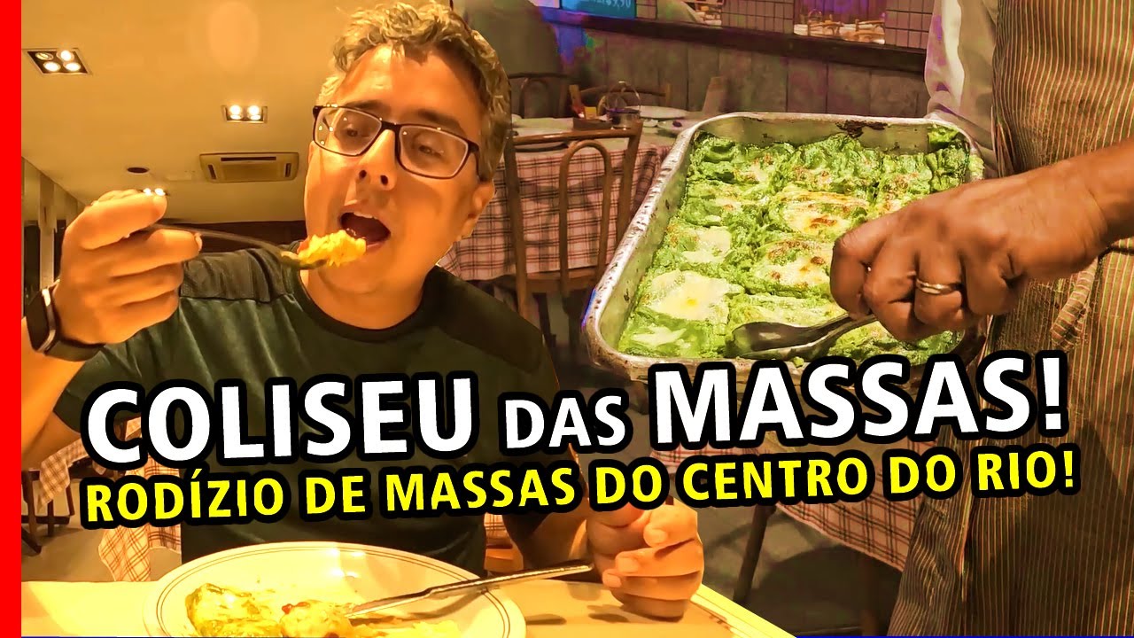 Rodízio de Massas no Rio é no Coliseu das Massas, tradição desde 1986