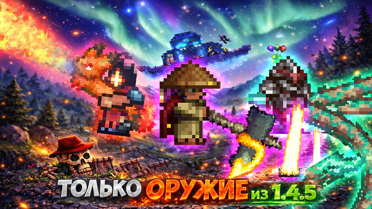 Прошёл Террарию ТОЛЬКО оружием из 1.4.5!