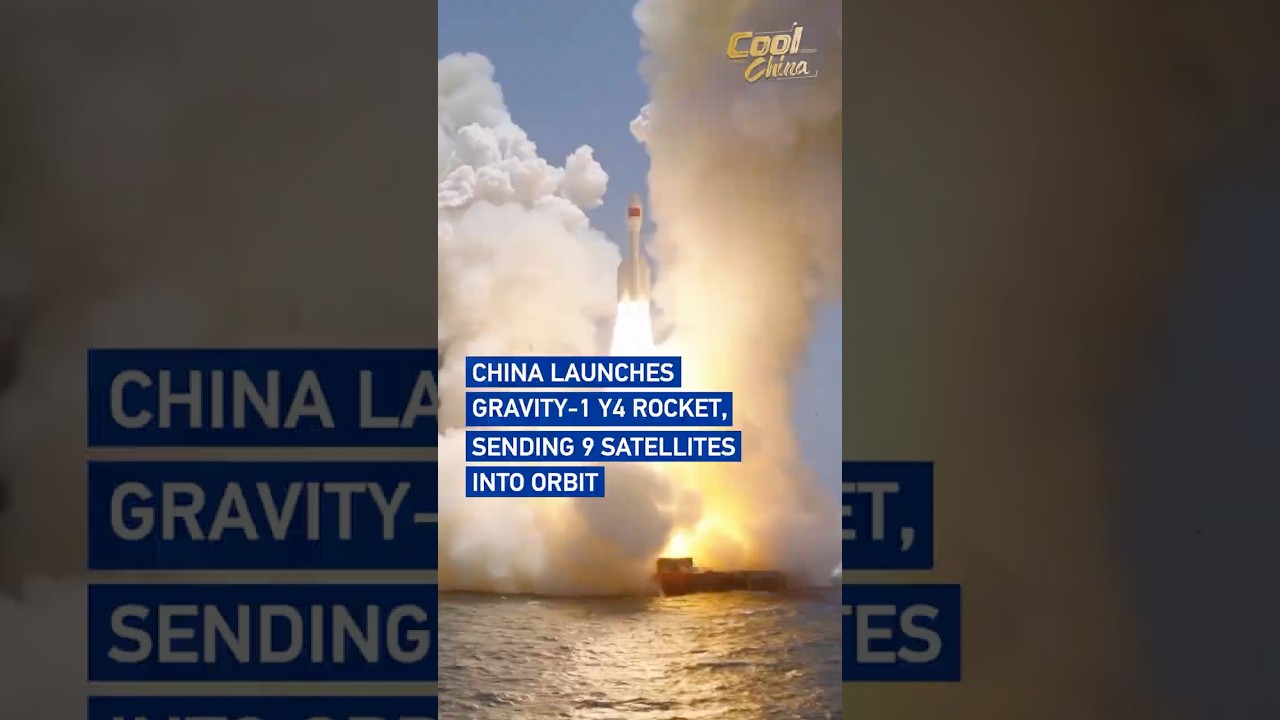 China launches Gravity-1 Y4 rocket, sending 9 satellites into orbit #coolchina