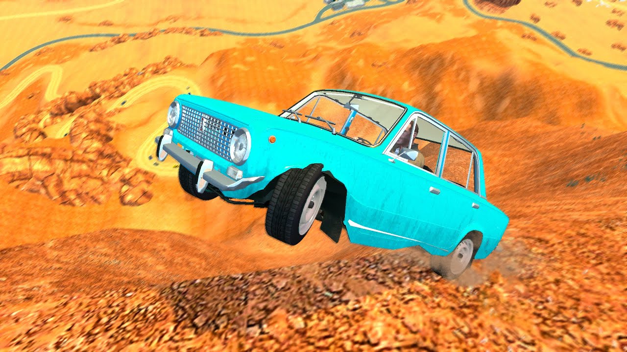 GTA 4 Cliff Drops & Crashes (Real Cars Mods) ep.18