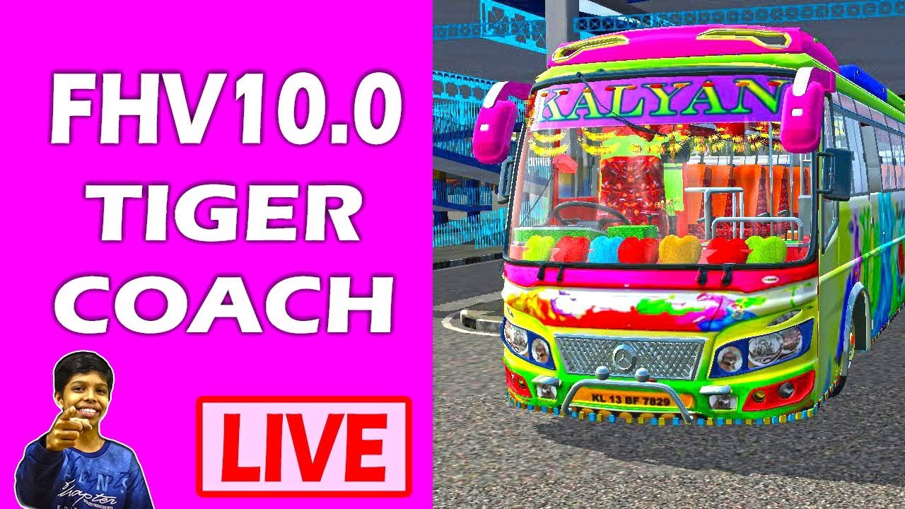HariVids Live | FHV10.0 | Tiger Coach Mod | Bussid | Free Bussid Mod  | Bus Simulator Indonesia