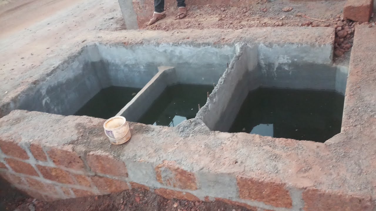 Design of Septic tank with dimensions size
