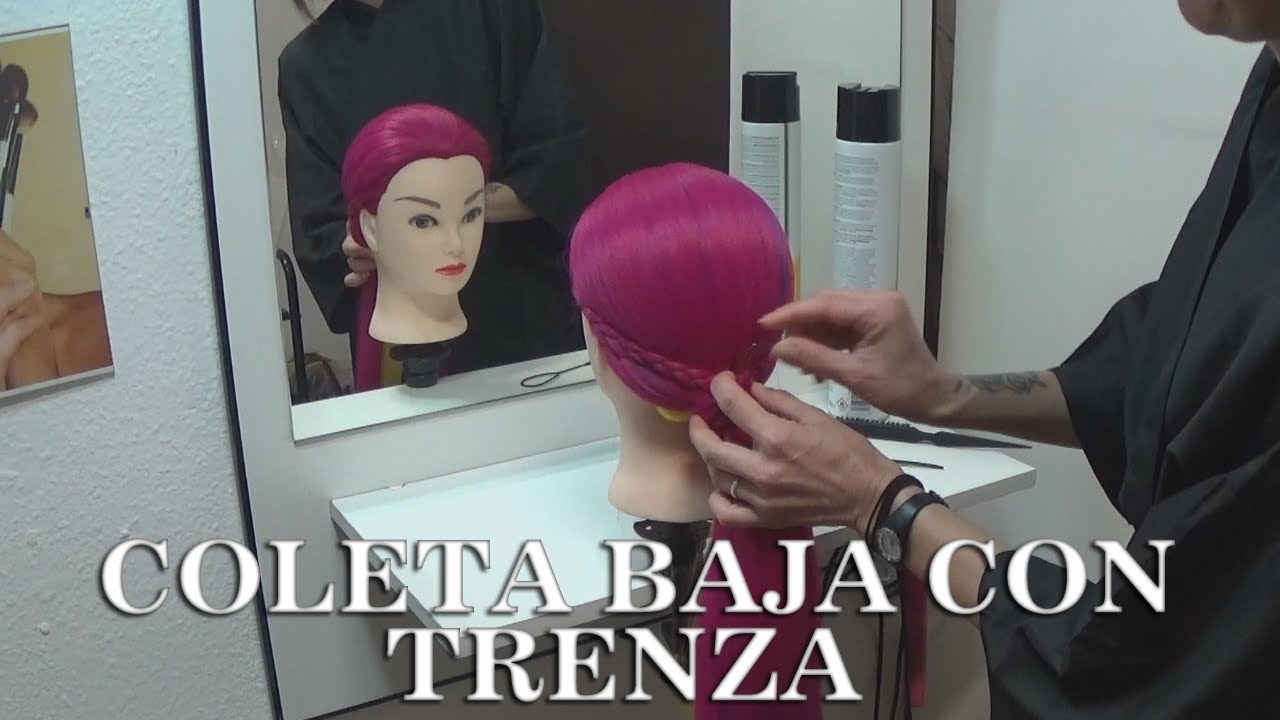 Hacer coleta baja enlazada con 2 trenzas | Coleta baja elegante para cabello largo