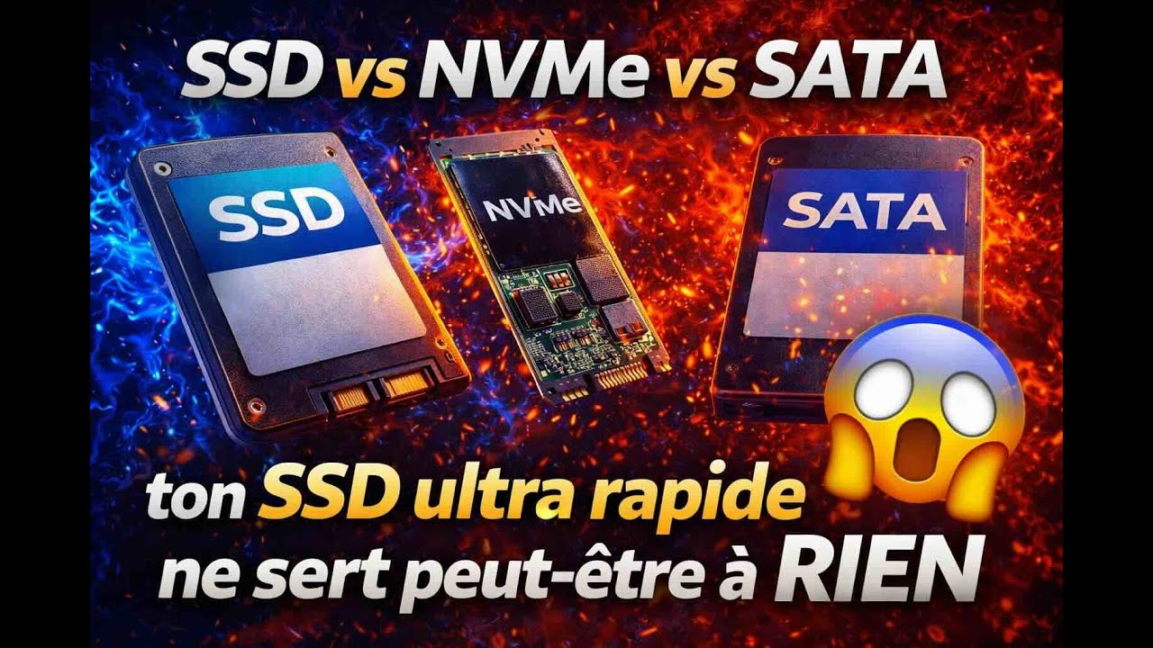 SSD vs NVMe vs SATA : ton SSD ultra rapide ne sert peut-être à rien