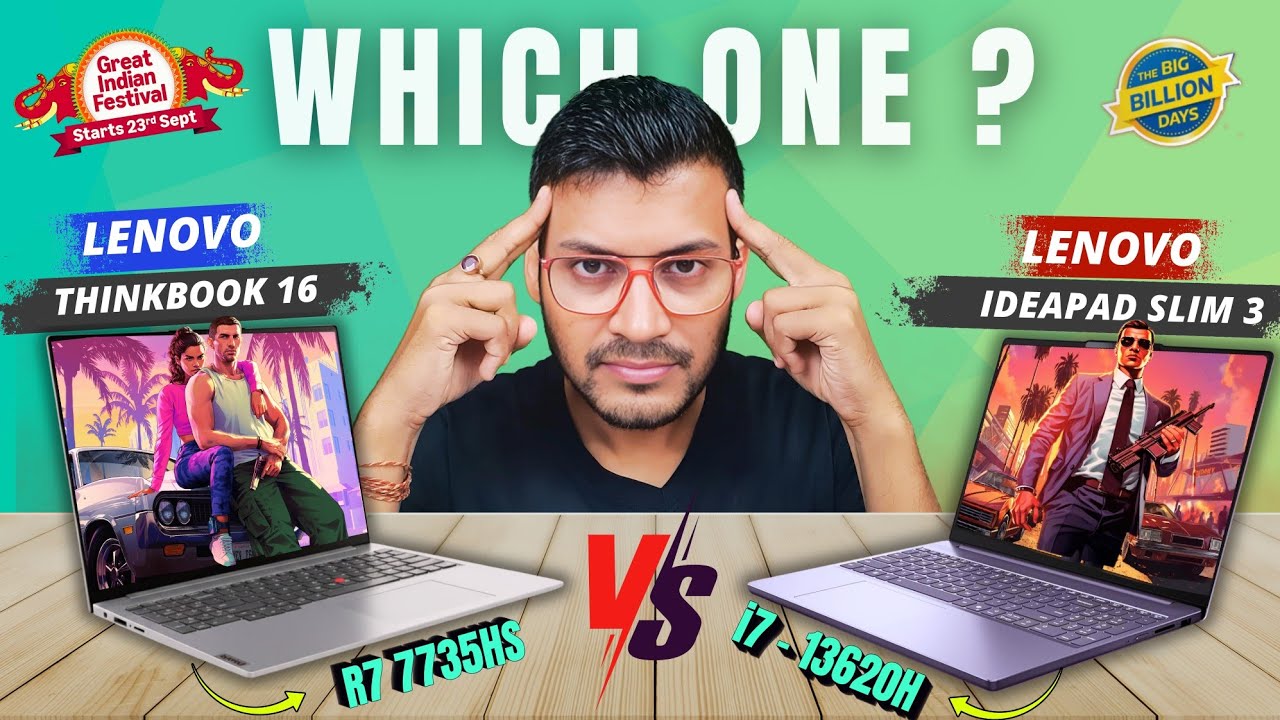 Lenovo ThinkBook 16 против Lenovo IdeaPad Slim 3🔥Ryzen 7 7735HS против i7 13620H💥Великий индийски...